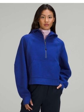 lululemon Women's Blue Half-Zip Hoodie
